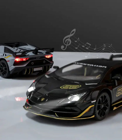 Lamborghini Aventador SVJ 63 1:24 – Model Z Otwieranymi Drzwiami i Efektami Dźwiękowymi