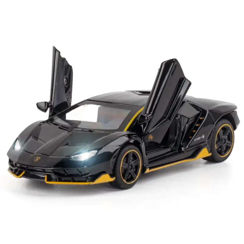 Lamborghini LP770 1:32 – Metalowy Model Samochodu Zabawka Kolekcjonerska - Jasnoczarny