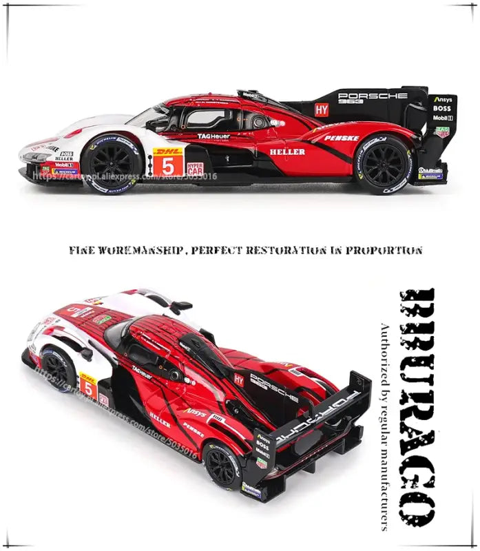 Lamborghini Porsche 963 Audi Alfa Romeo – 1:43 Metalowy Model Wyścigowy Kolekcjonerski Prezent dla Fanów Motoryzacji