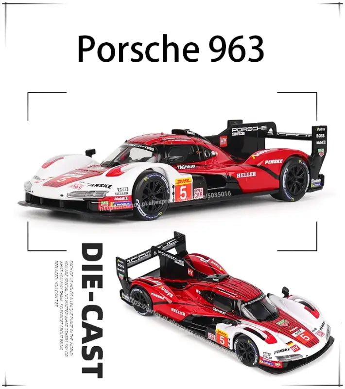 Lamborghini Porsche 963 Audi Alfa Romeo – 1:43 Metalowy Model Wyścigowy Kolekcjonerski Prezent dla Fanów Motoryzacji