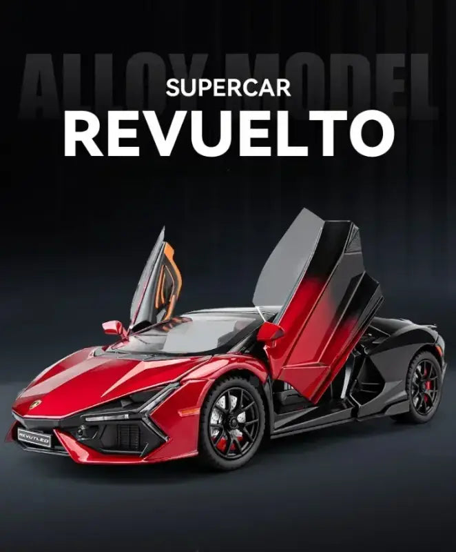 Lamborghini Revuelto 1:24 – Metalowy Model Supercar z Dźwiękiem i Światłem Zabawka dla Chłopców