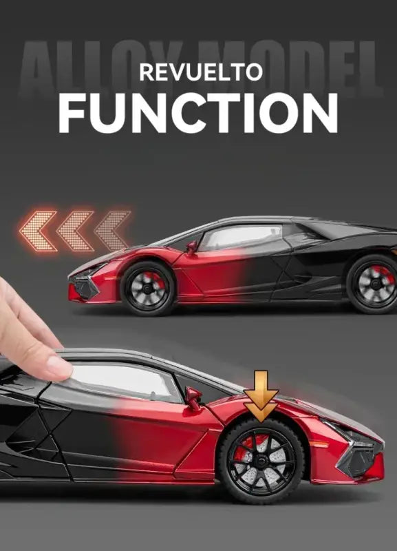 Lamborghini Revuelto 1:24 – Metalowy Model Supercar z Dźwiękiem i Światłem Zabawka dla Chłopców