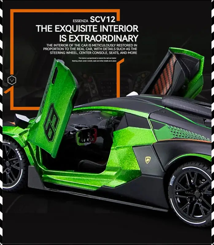 Lamborghini SCV12 1:24 – Metalowy Model Z Efektami Dźwiękowymi i Świetlnymi