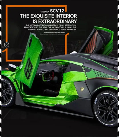 Lamborghini SCV12 1:24 – Metalowy Model Z Efektami Dźwiękowymi i Świetlnymi