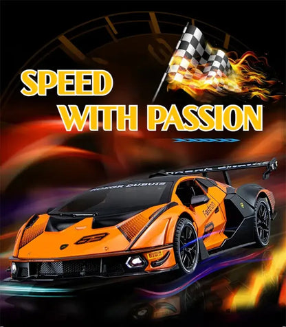 Lamborghini SCV12 1:24 – Metalowy Model Z Efektami Dźwiękowymi i Świetlnymi