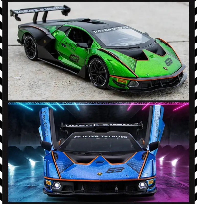 Lamborghini SCV12 1:24 – Metalowy Model Z Efektami Dźwiękowymi i Świetlnymi