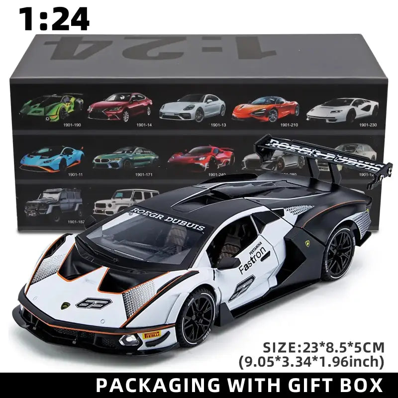 Lamborghini SCV12 1:24 – Metalowy Model Z Efektami Dźwiękowymi i Świetlnymi