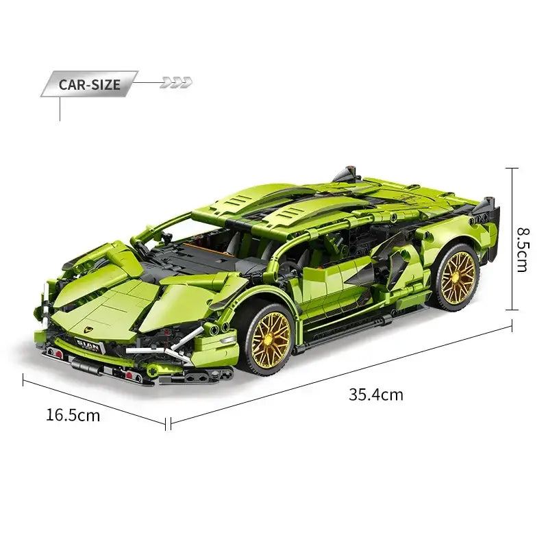 Lamborghini Super Speed – Zdalnie Sterowany Model z Klocków - Statyczny (bez pudełka)