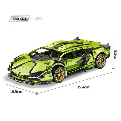 Lamborghini Super Speed – Zdalnie Sterowany Model z Klocków - Statyczny (bez pudełka)