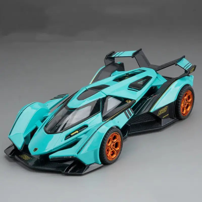 Lamborghini V12 GT 1:32 – Metalowy Model Sportowy Prezent dla Mężczyzn i Dzieci - Niebieski