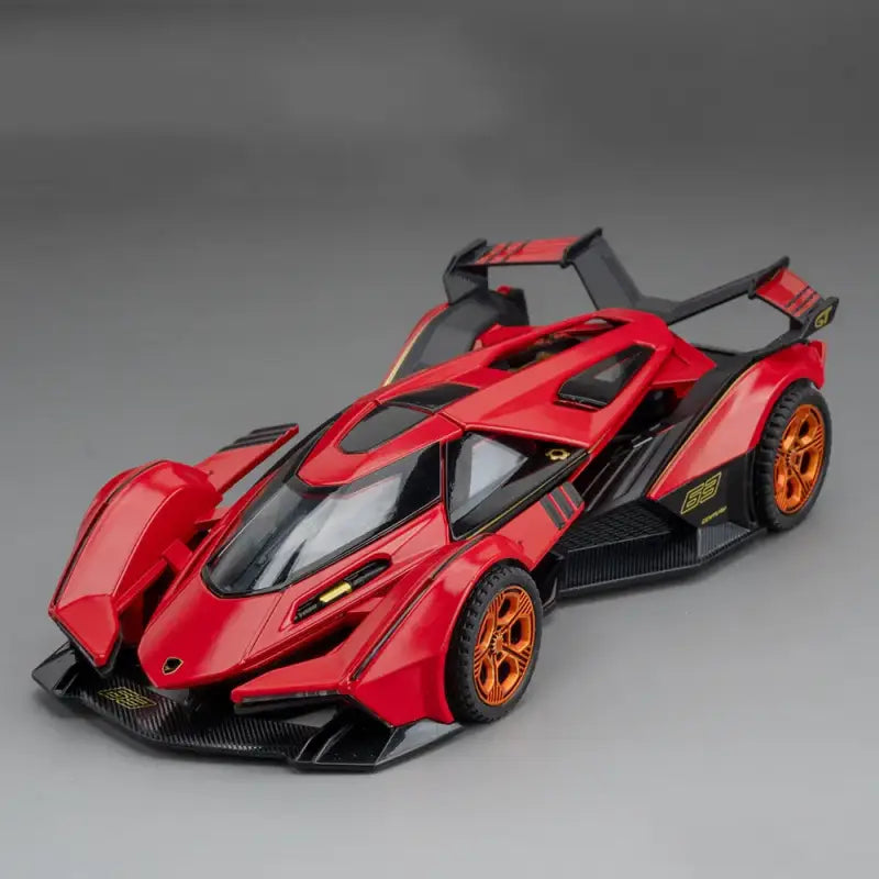 Lamborghini V12 GT 1:32 – Metalowy Model Sportowy Prezent dla Mężczyzn i Dzieci - Czerwony