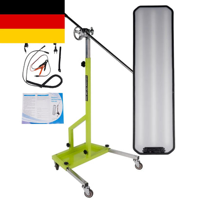 Ap03 lampa pdr led 12v zielona mobilna lampa podłogowa z regulowaną wysokością i srebrnym panelem świetlnym