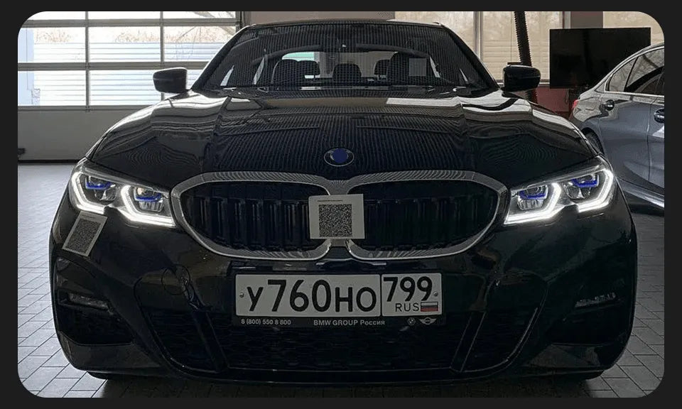 Lampy przednie LED do BMW G20: Projektor Reflektora 2019-2021 G28 G80 320i 325i 330i L335i z DRL i Sygnałem Świetlnym - Multigenus