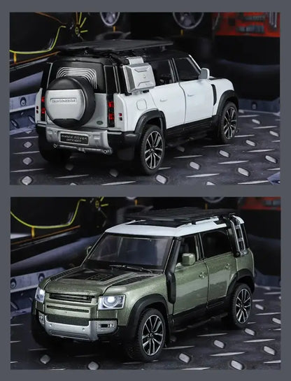 Land Rover Defender 110 1/32 Metalowy Model z Efektami Dźwiękowymi i Świetlnymi