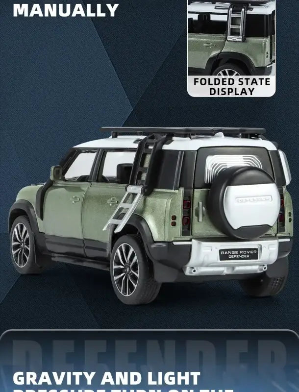 Land Rover Defender 110 1/32 Metalowy Model z Efektami Dźwiękowymi i Świetlnymi