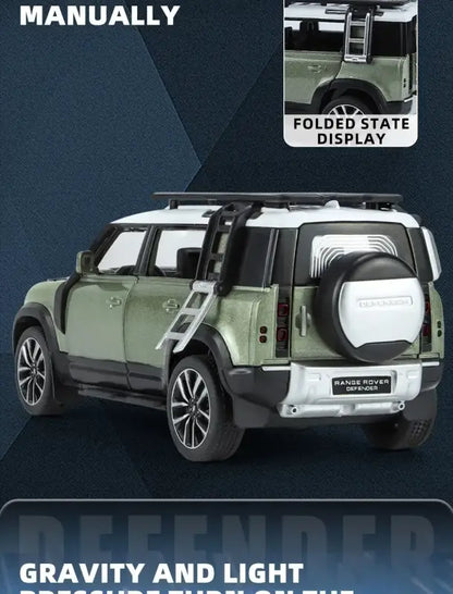 Land Rover Defender 110 1/32 Metalowy Model z Efektami Dźwiękowymi i Świetlnymi