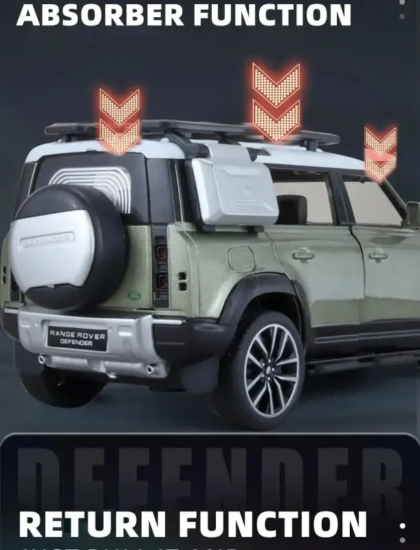 Land Rover Defender 110 1/32 Metalowy Model z Efektami Dźwiękowymi i Świetlnymi