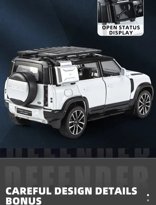 Land Rover Defender 110 1/32 Metalowy Model z Efektami Dźwiękowymi i Świetlnymi