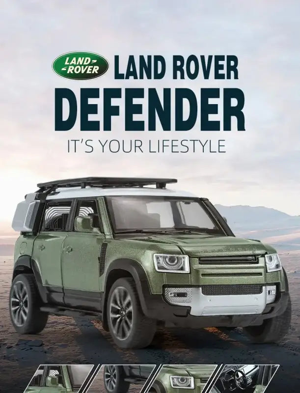 Land Rover Defender 110 1/32 Metalowy Model z Efektami Dźwiękowymi i Świetlnymi