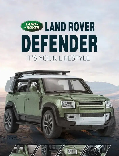 Land Rover Defender 110 1/32 Metalowy Model z Efektami Dźwiękowymi i Świetlnymi