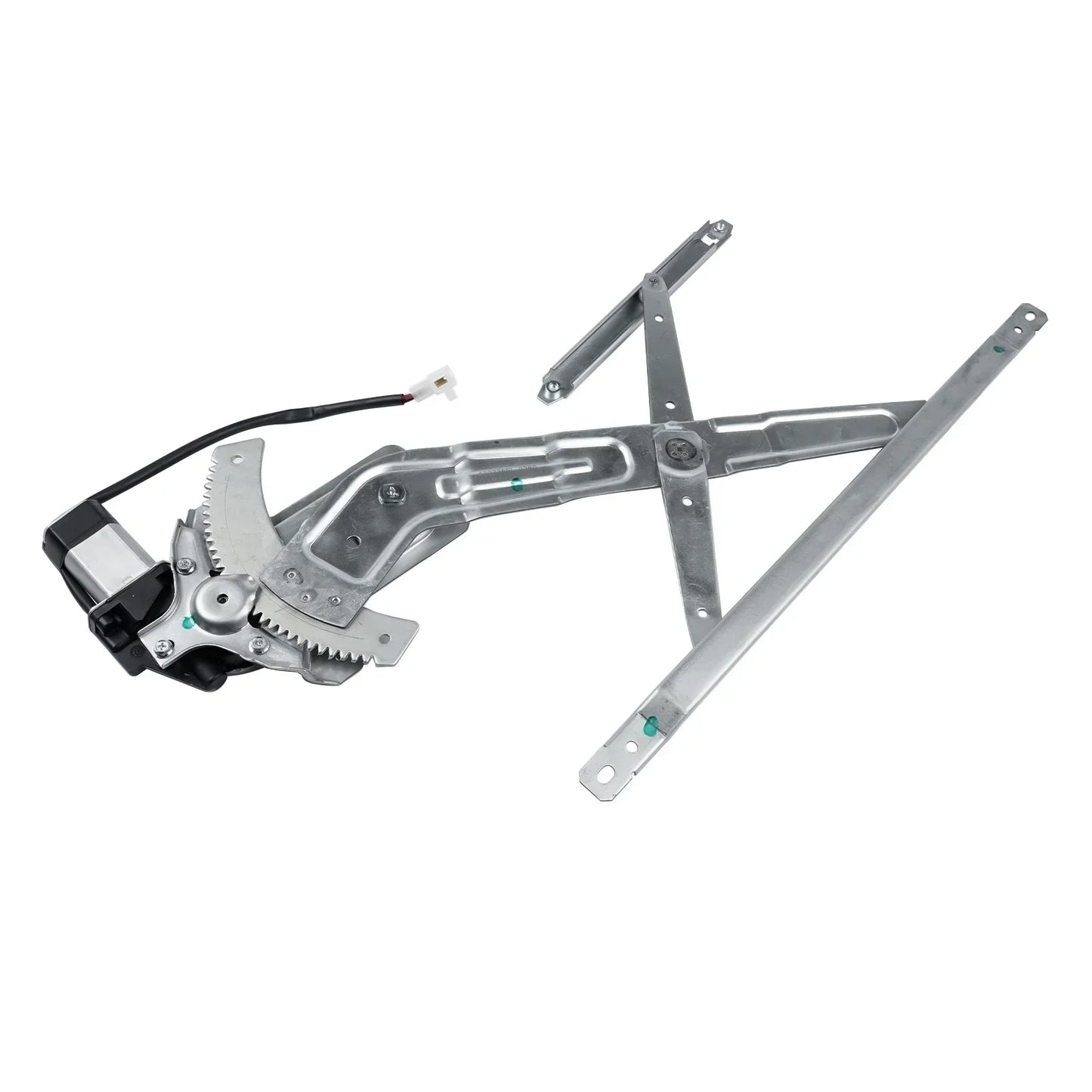 Srebrny metalowy regulator szyby przedniej lewy z czarną obudową silnika do ford rangera mk2 2006 2011