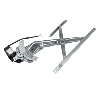 Srebrny metalowy regulator szyby przedniej lewy z czarną obudową silnika do ford rangera mk2 2006 2011