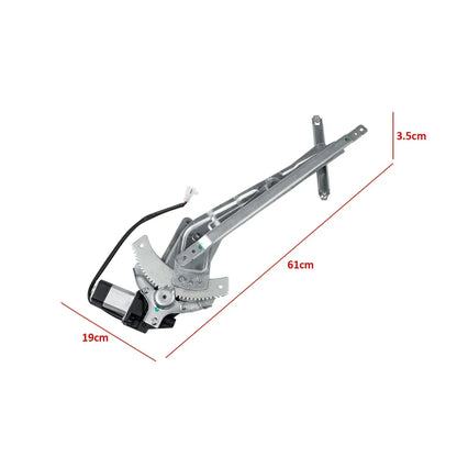 Srebrny metalowy regulator szyby przedniej z czarnym silnikiem i przewodami do ford rangera mk2 2006 2011