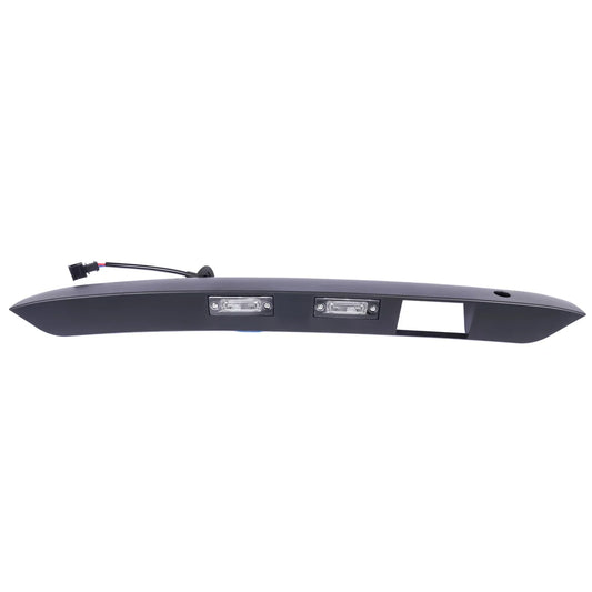 Czarna plastikowa tylna lampka volkswagen caddy 2k z dwoma prostokątnymi led i wycięciem na tylną klamkę drzwi 2k5827574s9b9