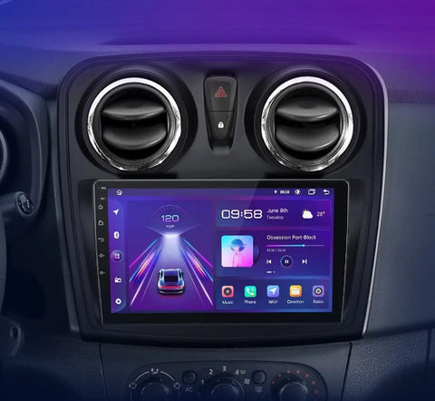 Radio nawigacja Renault Logan 2 Sandero 2014-2019 Android Auto Carplay