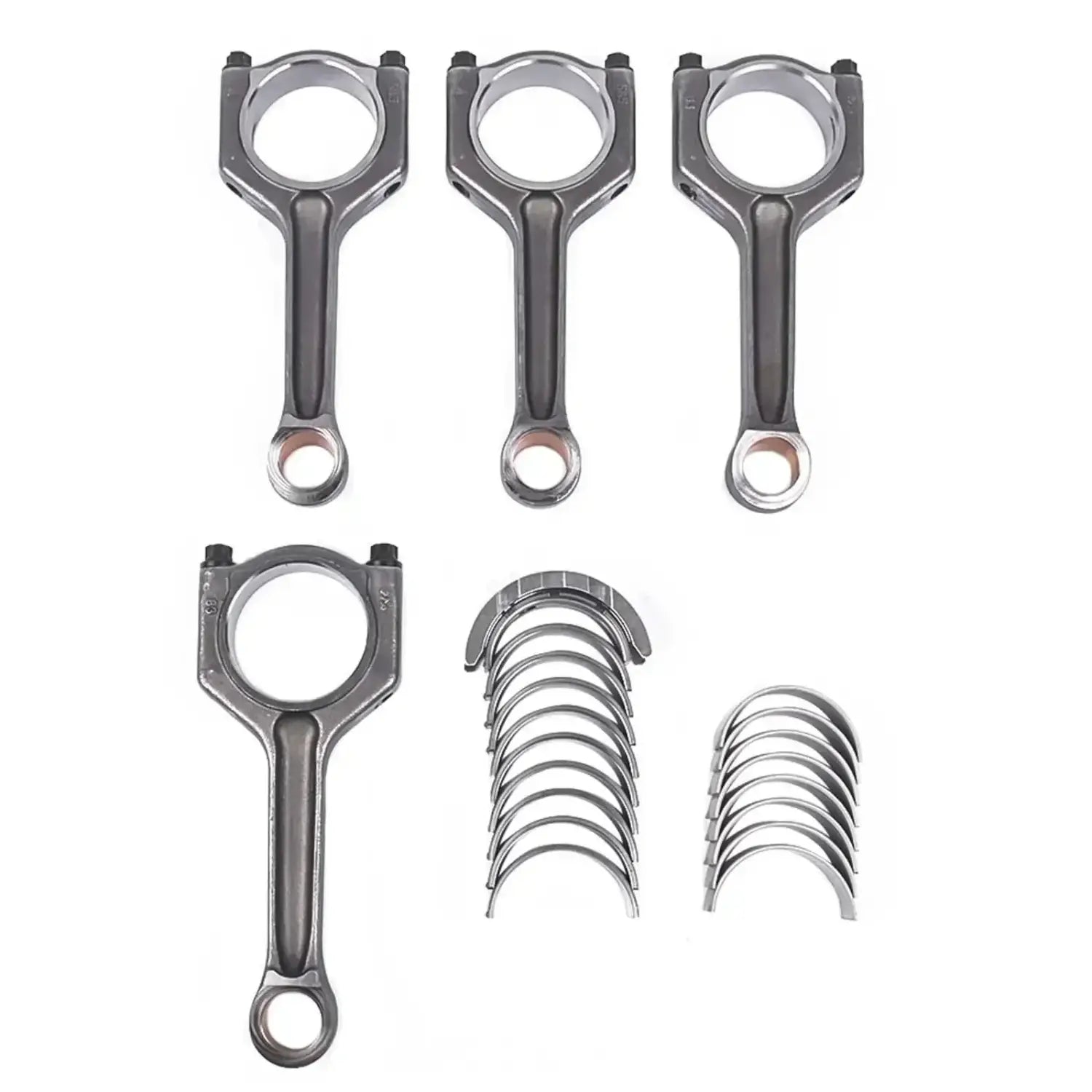 Zestaw czterech kutych aluminiowych korbowodów z pierścieniami tłokowymi do bmw n20b20a f22 f30 f32