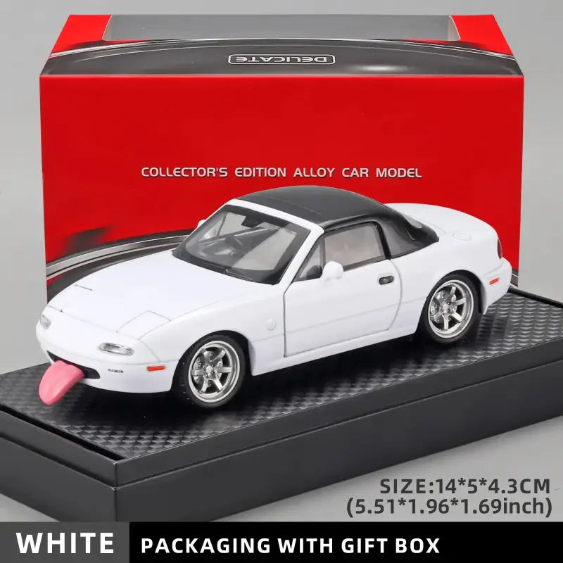 Mazda MX-5 1:32 – Metalowy Model Kolekcjonerski i Prezent - Biały z pudełkiem