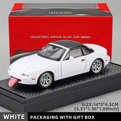 Mazda MX-5 1:32 – Metalowy Model Kolekcjonerski i Prezent - Biały z pudełkiem