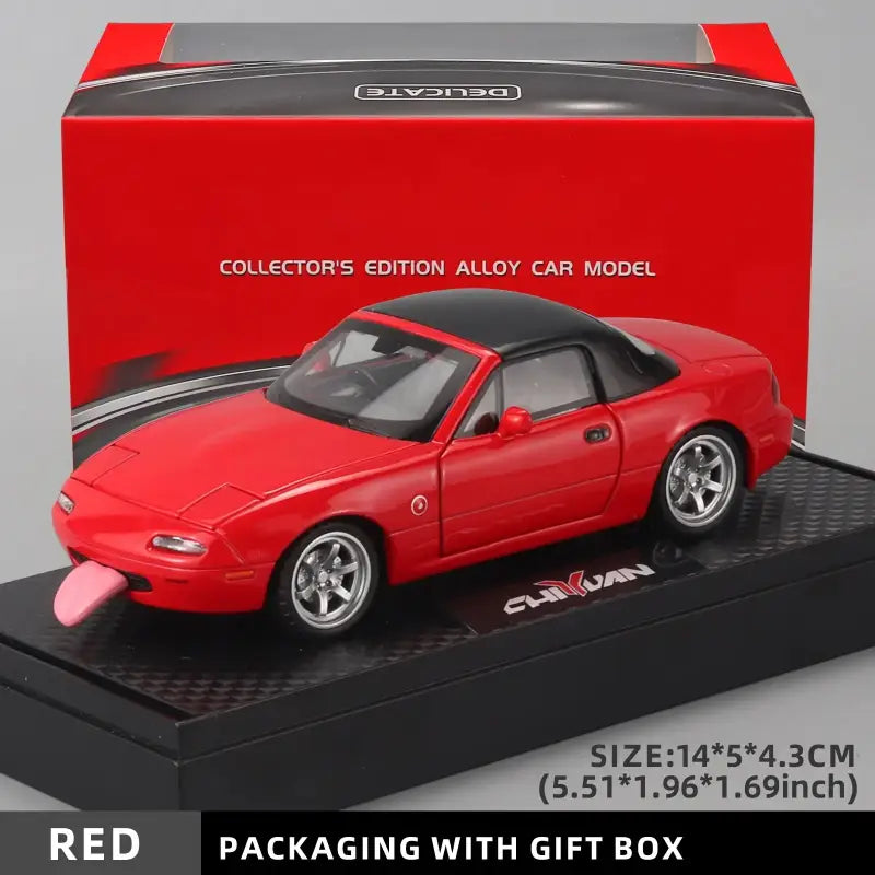 Mazda MX-5 1:32 – Metalowy Model Kolekcjonerski i Prezent - Czerwony z pudełkiem
