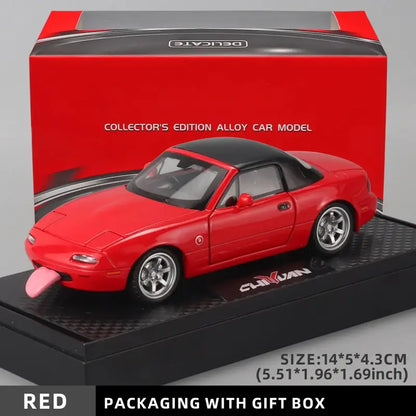 Mazda MX-5 1:32 – Metalowy Model Kolekcjonerski i Prezent - Czerwony z pudełkiem