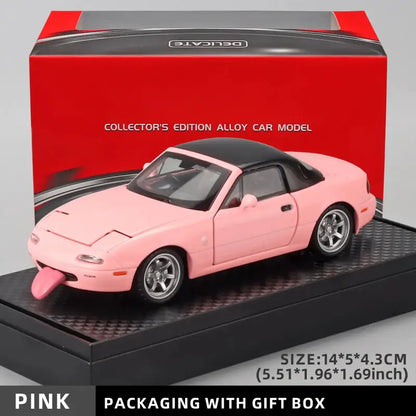 Mazda MX-5 1:32 – Metalowy Model Kolekcjonerski i Prezent - Różowy z pudełkiem