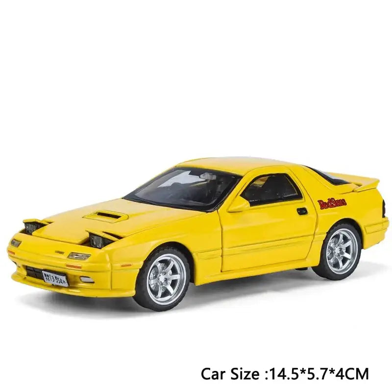 RED SUNS RX-7 FC3S 1:32 – Metalowy Model Die-Cast Prezent - A-Żółty
