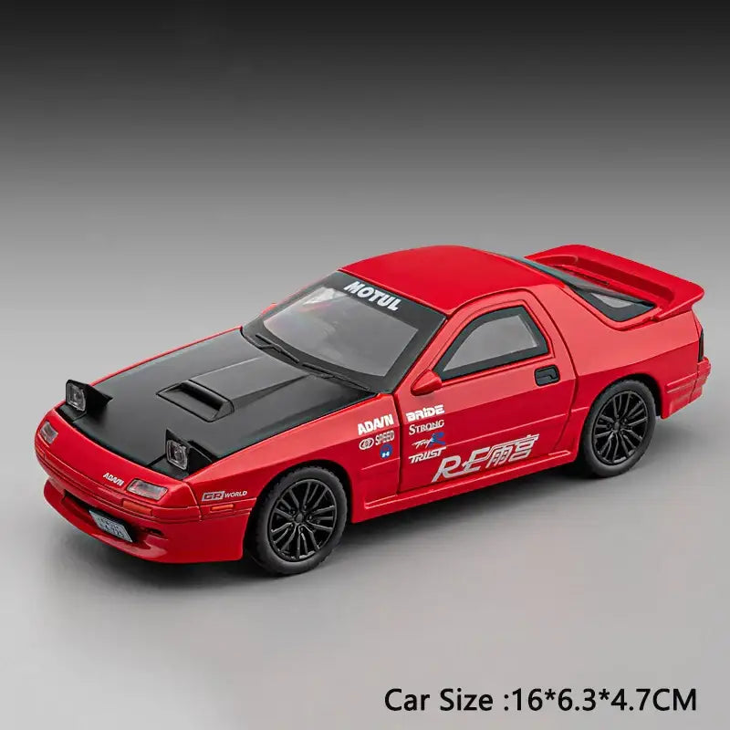 RED SUNS RX-7 FC3S 1:32 – Metalowy Model Die-Cast Prezent - B-Czerwony