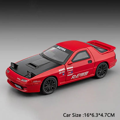 RED SUNS RX-7 FC3S 1:32 – Metalowy Model Die-Cast Prezent - B-Czerwony