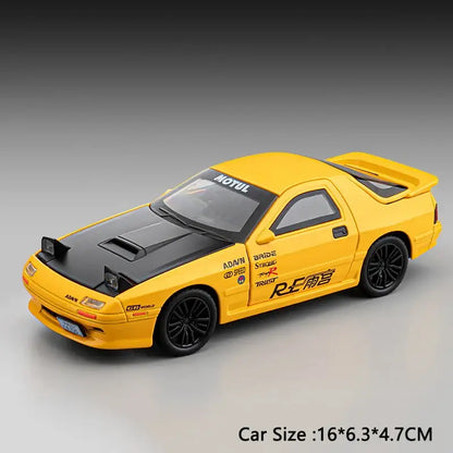 RED SUNS RX-7 FC3S 1:32 – Metalowy Model Die-Cast Prezent - B-Żółty