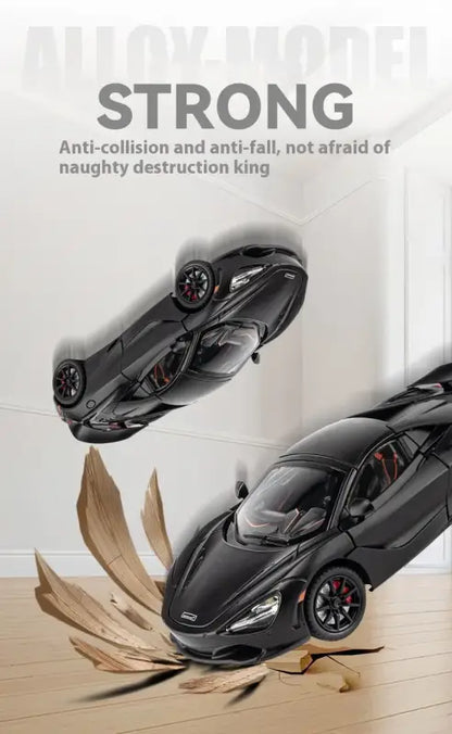 McLaren 720S 1:24 – Metalowy Model Samochodu Sportowego Amortyzowane Koła Realistyczna Replika Idealny Prezent