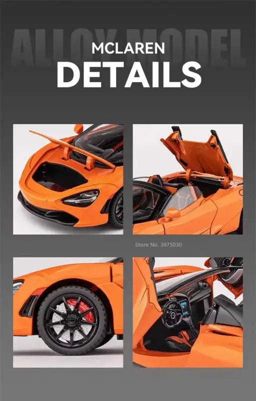 McLaren 720S 1:24 – Metalowy Model z Dźwiękiem i Światłem