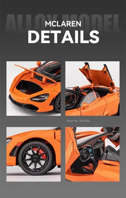 McLaren 720S 1:24 – Metalowy Model z Dźwiękiem i Światłem