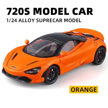 McLaren 720S 1:24 – Metalowy Model z Dźwiękiem i Światłem - Pomarańczowy