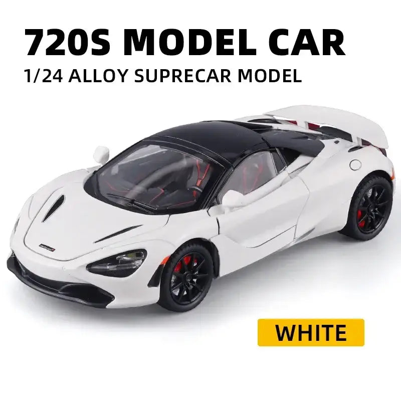 McLaren 720S 1:24 – Metalowy Model z Dźwiękiem i Światłem - Biały