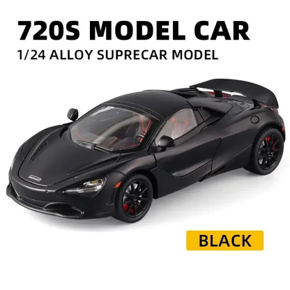 McLaren 720S 1:24 – Metalowy Model z Dźwiękiem i Światłem - Czarny