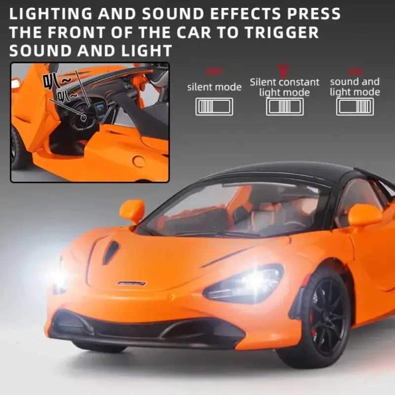 McLaren 720S 1:24 – Metalowy Model z Dźwiękiem i Światłem