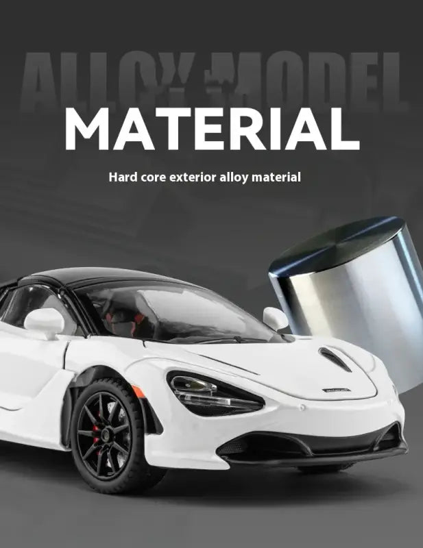 McLaren 720S 1:24 – Metalowy Model Samochodu Sportowego Amortyzowane Koła Realistyczna Replika Idealny Prezent