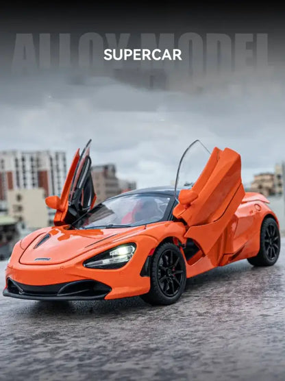 McLaren 720S 1:24 – Metalowy Model Samochodu Sportowego Amortyzowane Koła Realistyczna Replika Idealny Prezent