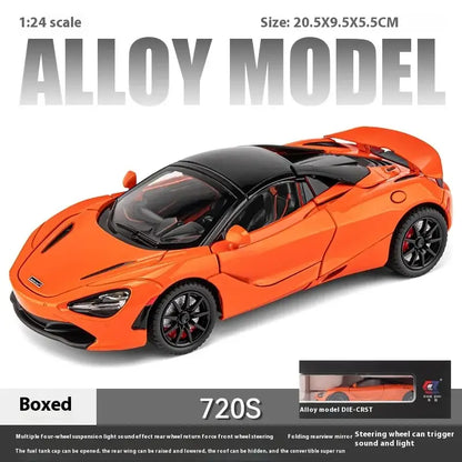 McLaren 720S 1:24 – Metalowy Model Samochodu Sportowego Amortyzowane Koła Realistyczna Replika Idealny Prezent