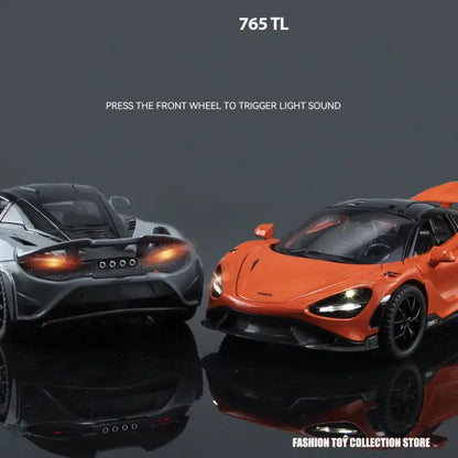 McLaren 765LT 1:32 – Model Samochodu Fast & Furious 7 z Efektami Dźwiękowymi i Świetlnymi - Czarny bez pudełka